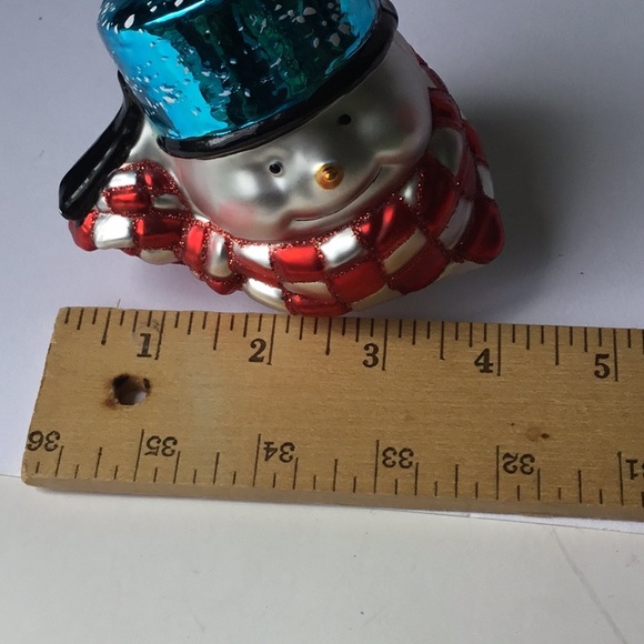 Glass Snowman Christmas Snowman Tree Ornament - Picture 8 of 9